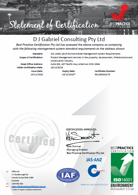 Certificate EMS