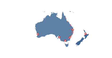 SPM operating locations across Australia and New Zealand